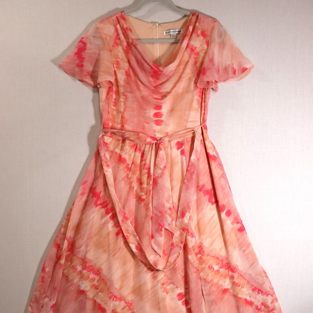Madison Leigh Women's Orange /Pink Tie Die Dress -Size 8